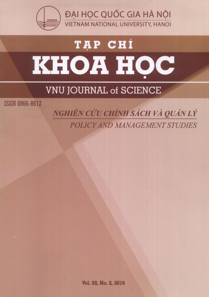 Nghiên cứu Chính sách và Quản lý - Tập 33, Số 1, 2017